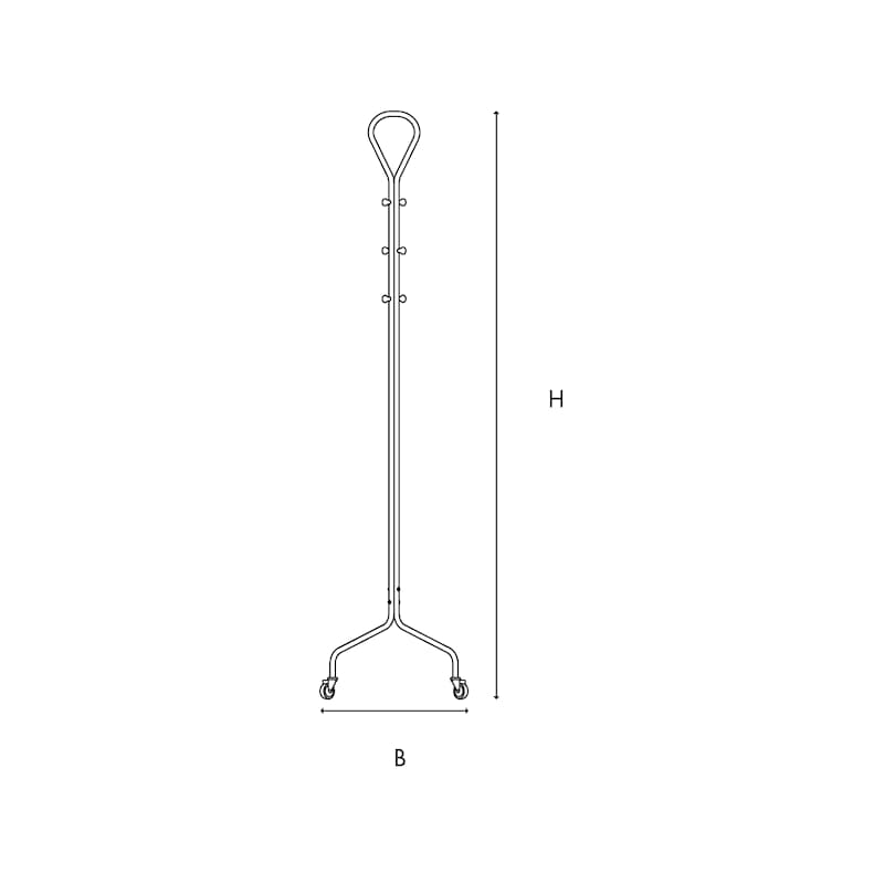Classic coat stand wheel set