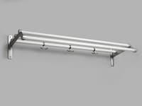 Nostalgi 291 hattehylle hvit-aluminium 66