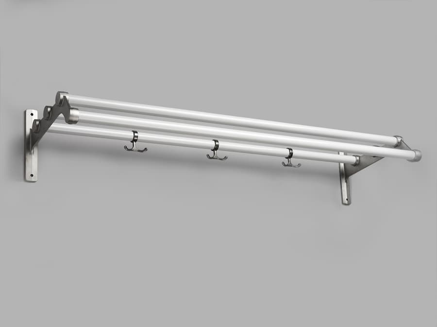 Nostalgi 291 hattehylle hvit-aluminium 32