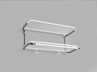 Classic hat rack white-chrome 39