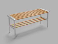 Nostalgi bänk ek-aluminium 47