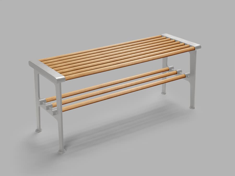 Nostalgi bänk ek-aluminium 13
