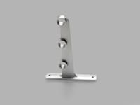 Nostalgi hat/shoe bracket extended aluminium 6