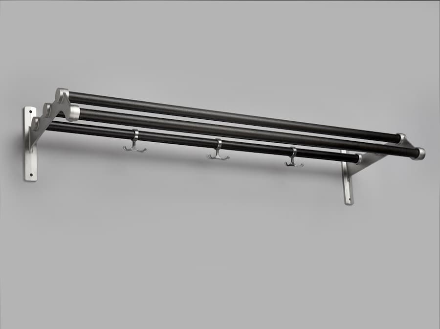 Nostalgi 291 hattehylle svartbeiset-eik-aluminium 26