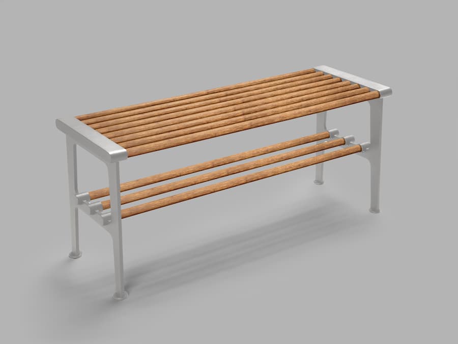 Nostalgi bänk marin-bambu-aluminium 1