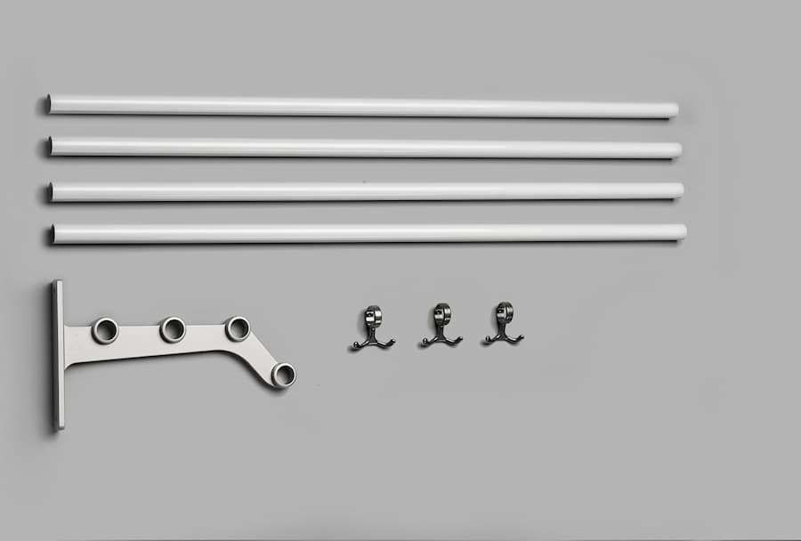 Nostalgi 291 hatthylla påbyggnad vit-aluminium 32