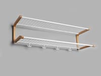 Anna Wandgarderobe mit Hutablage weiss-eiche 65
