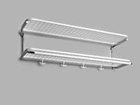 Classic hat rack white-chrome 56