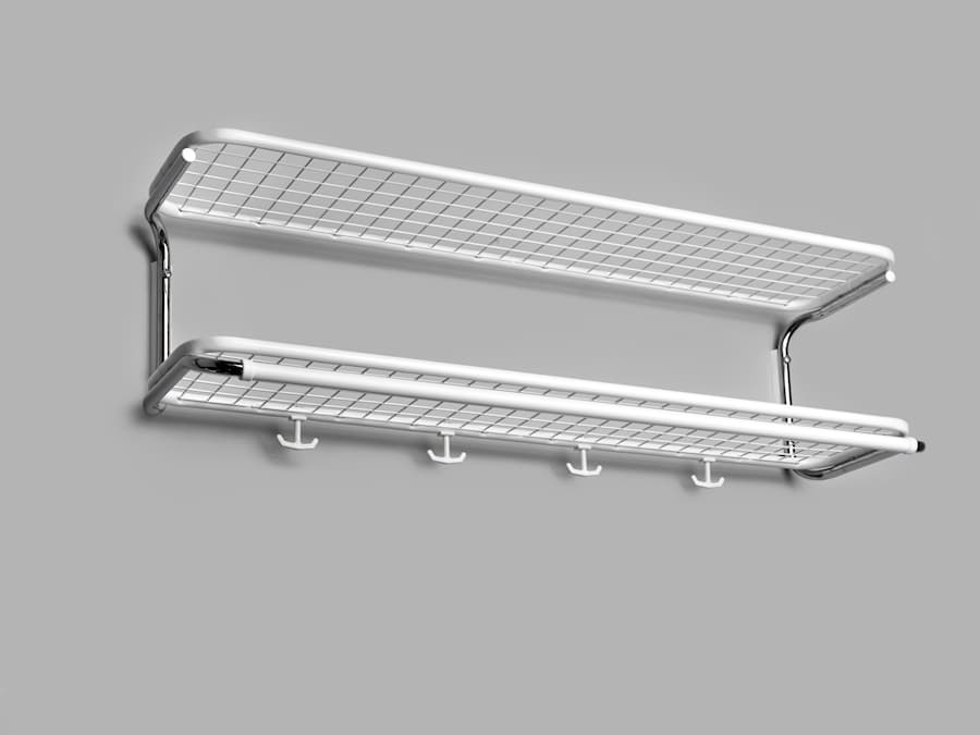 Classic hat rack white-chrome 20