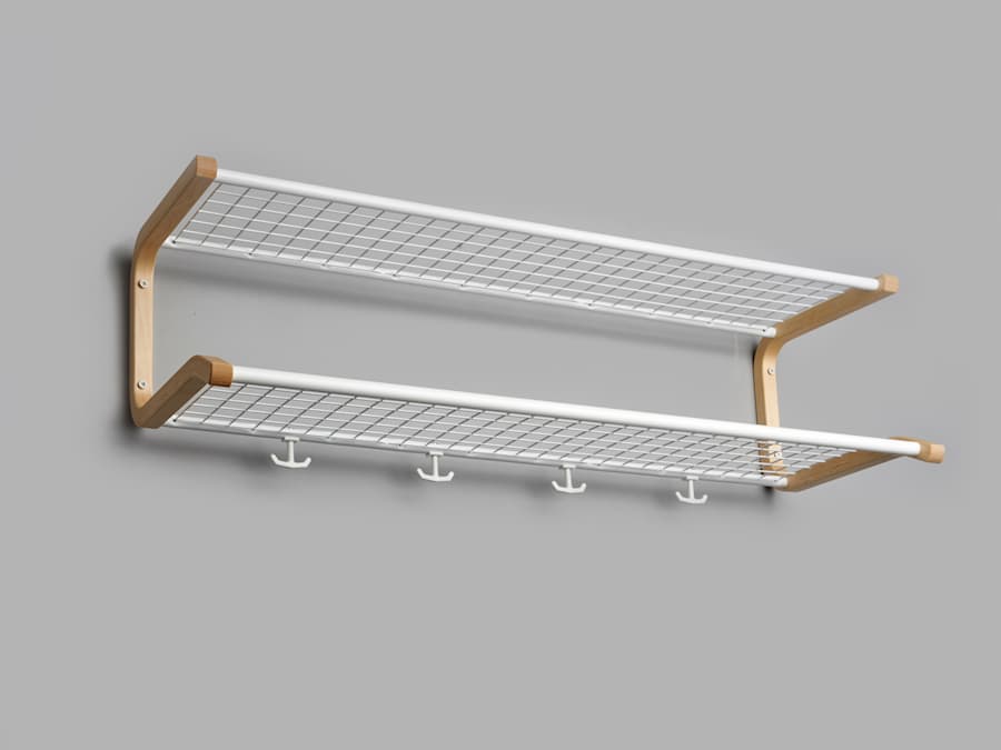 Anna Wandgarderobe mit Hutablage weiss-birke 51