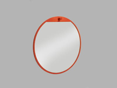 Tillbakablick mirror round Red