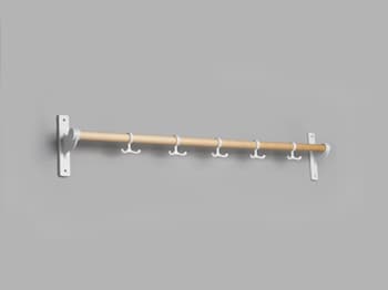 Essem Design Nostalgi Extension Part for Hook Strip / Bamboo - Hooks & Hangers Aluminium White - 57005 K