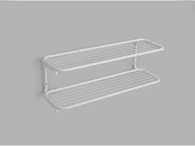 Classic L=800 mm white/white shoe rack double mounted