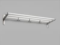 Nostalgi hatte-/skohylle hvit-aluminium 66