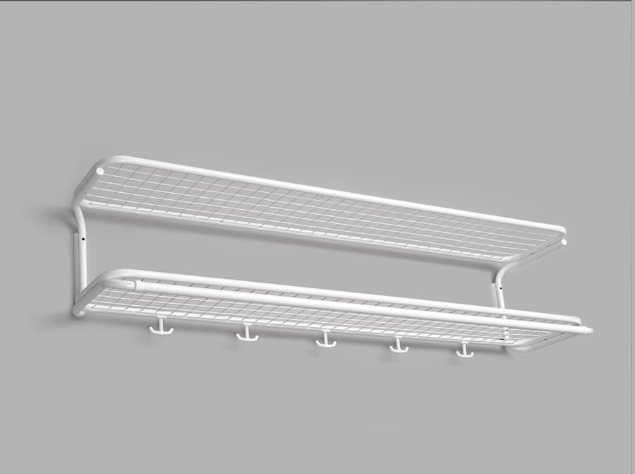 Classic hat rack white-white 34