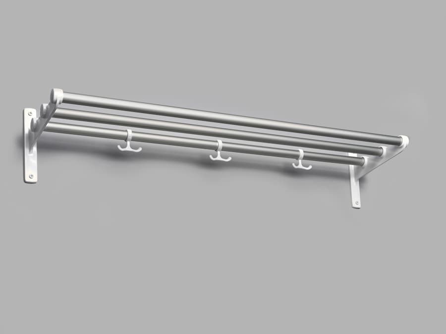 Nostalgi hatte-/skohylle aluminium-hvit 6