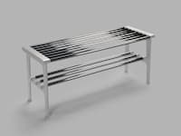 Nostalgi bänk krom-aluminium 52
