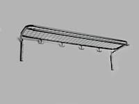 Classic hat rack single 36