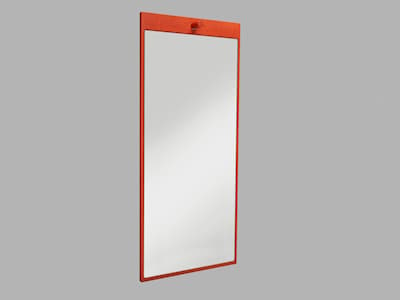 Tillbakablick mirror rectangular Red
