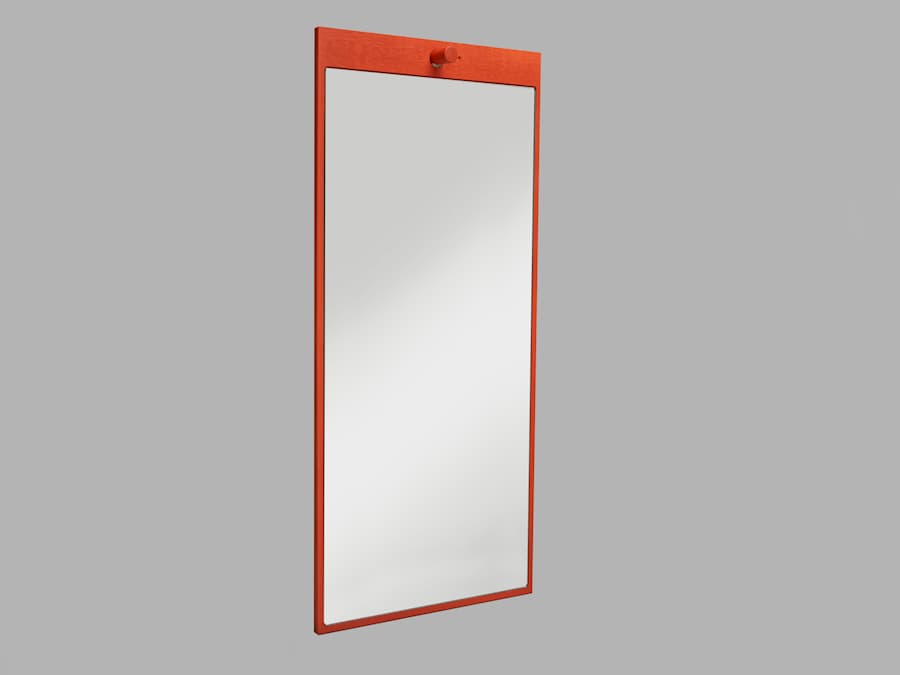 Tillbakablick mirror rectangular Red 0