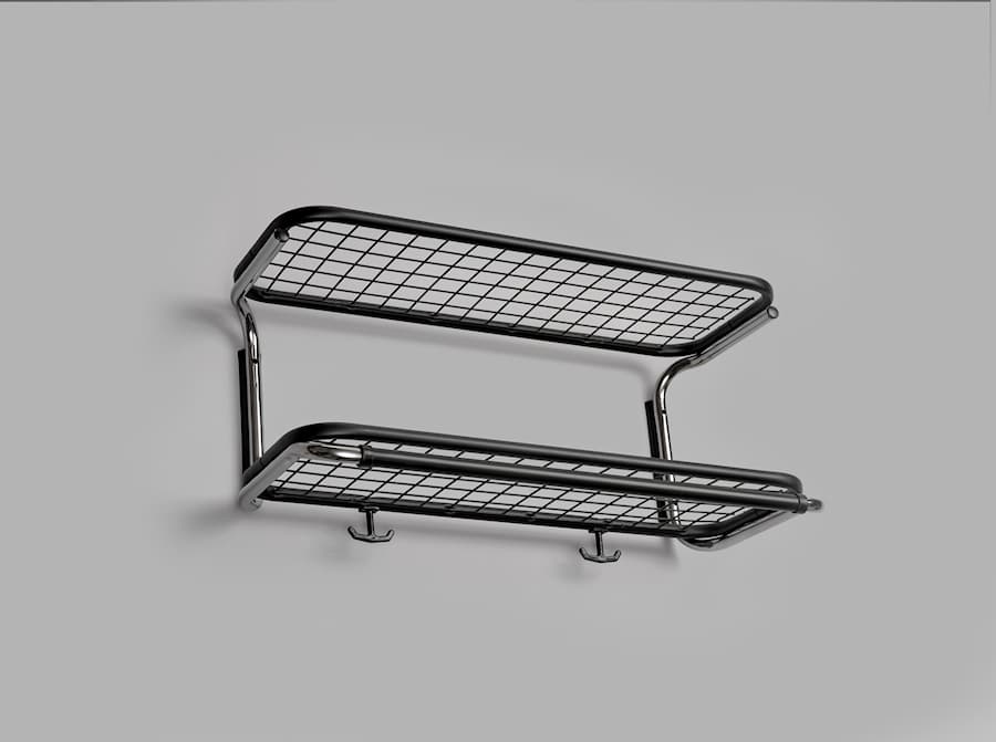 Classic hat rack black-chrome 5