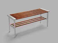 Nostalgi bänk valnot-aluminium 63