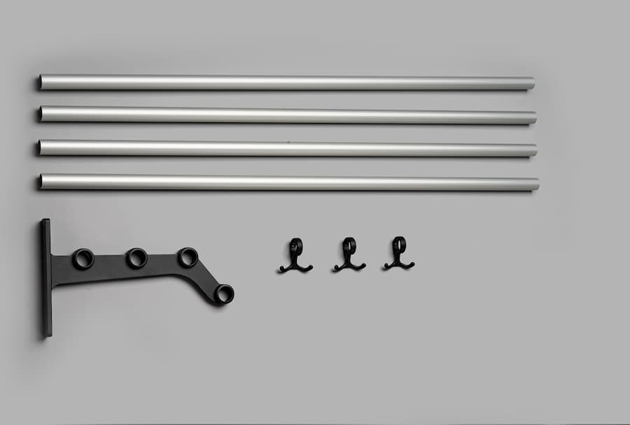 Nostalgi 291 hatthylla påbyggnad aluminium-svart 5