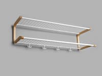 Anna Wandgarderobe mit Hutablage weiss-birke 63