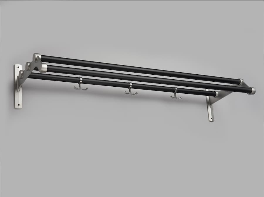 Nostalgi 291 hattehylle svart-aluminium 23