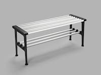 Nostalgi bänk aluminium-svart 39