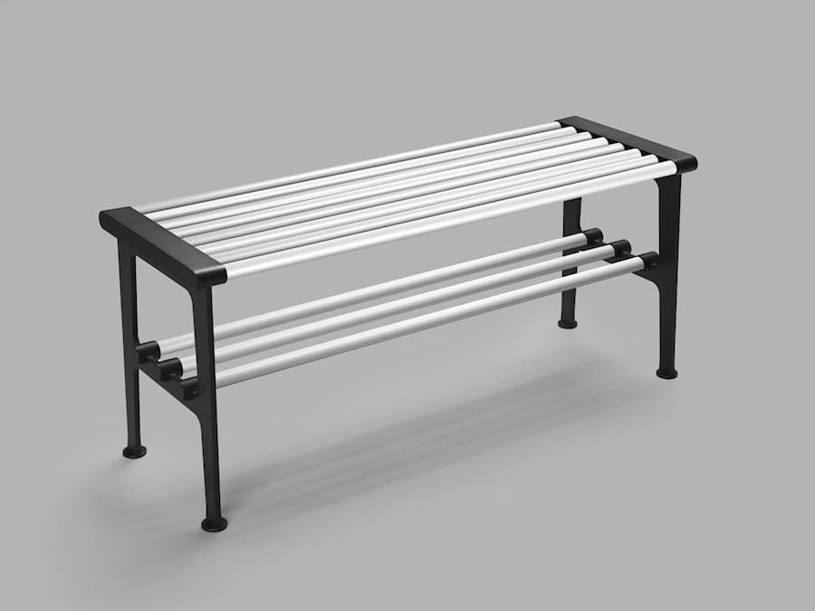 Nostalgi bänk aluminium-svart 5
