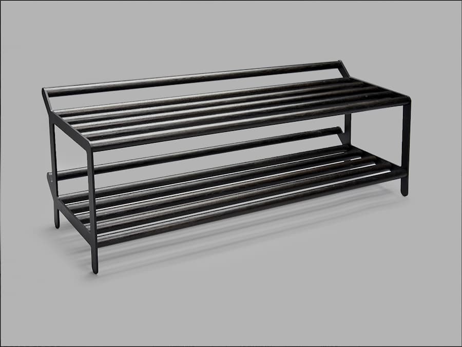 Tamburin Shoe Shelf 60cm, Black/ Oak - Essem Design @ RoyalDesign