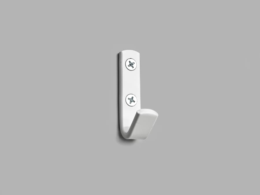 School hook single white 3