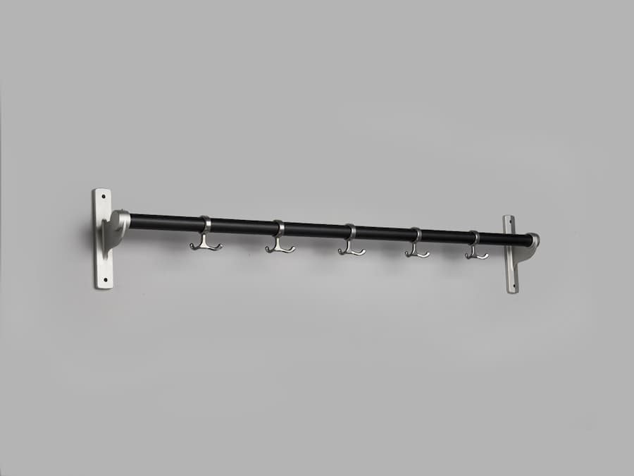 Nostalgi knaggrekke svart-aluminium 23