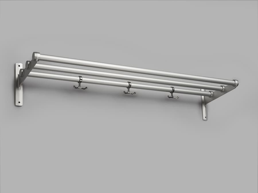 Nostalgi hatte-/skohylle aluminium-aluminium 4