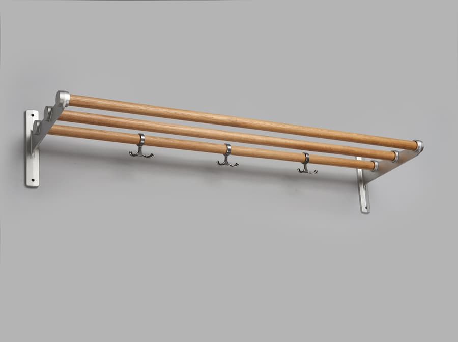 Nostalgi hatte-/skohylle eik-aluminium 13
