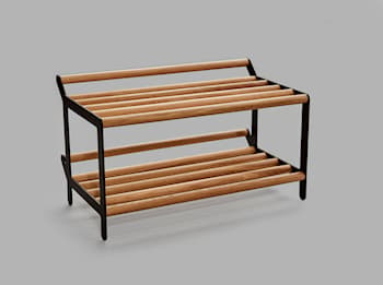 Tamburin Shoe Rack 100cm Black Stained Oak / Black - Essem Design @  RoyalDesign