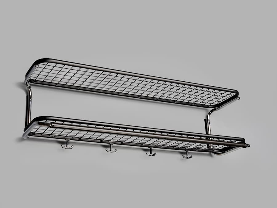 Classic hat rack black-chrome 24