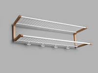 Anna Wandgarderobe mit Hutablage weiss-buche 93