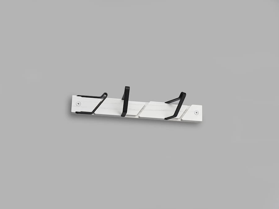 Essem Design Hook Strip 2 Hook Strip Birch 45 Cm, White/Black