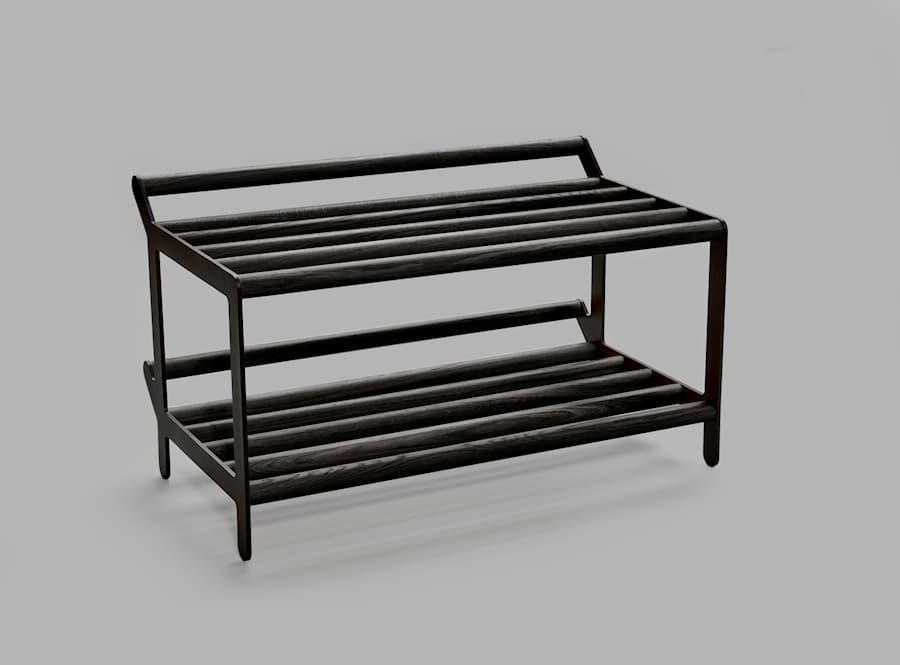 Tamburin Shoe Rack 100cm Black Stained Oak / Black - Essem Design @  RoyalDesign