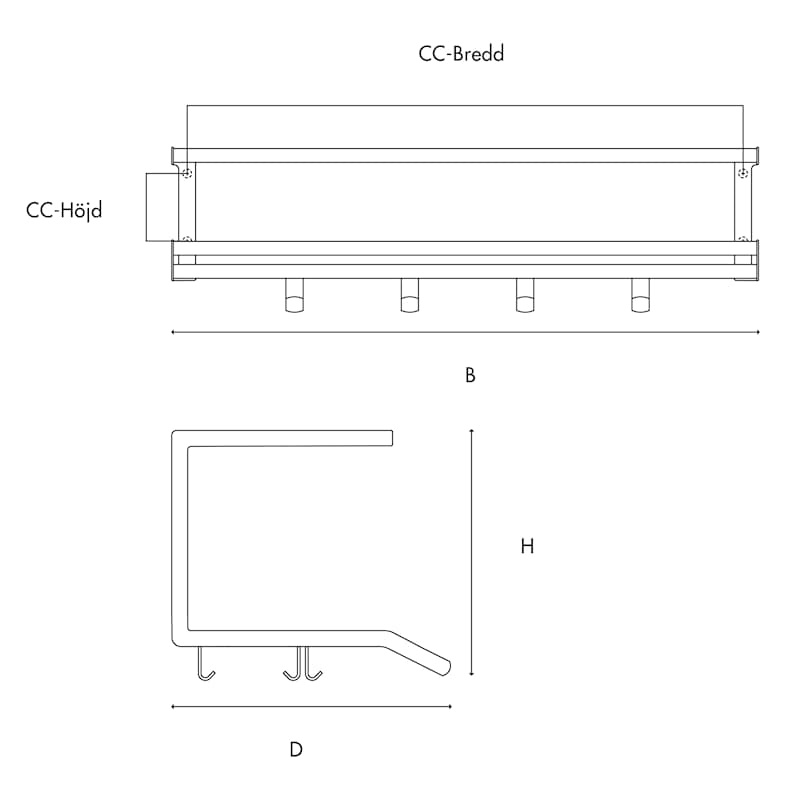 Tamburin Wandgarderobe mit Hutablage 5