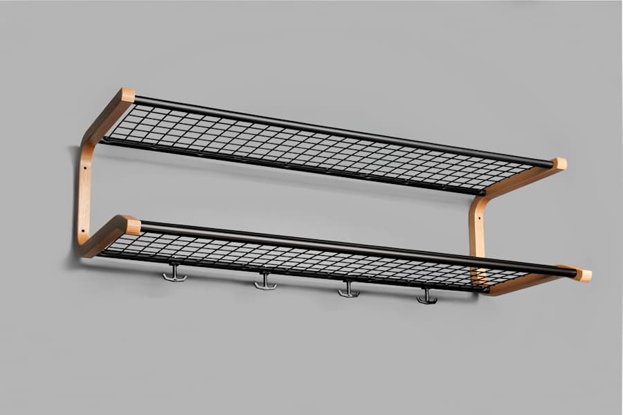 Anna Wandgarderobe mit Hutablage 600 mm Schwarz Eiche 0