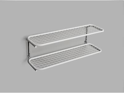 Classic L=800 mm white/chrome shoe rack double mounted