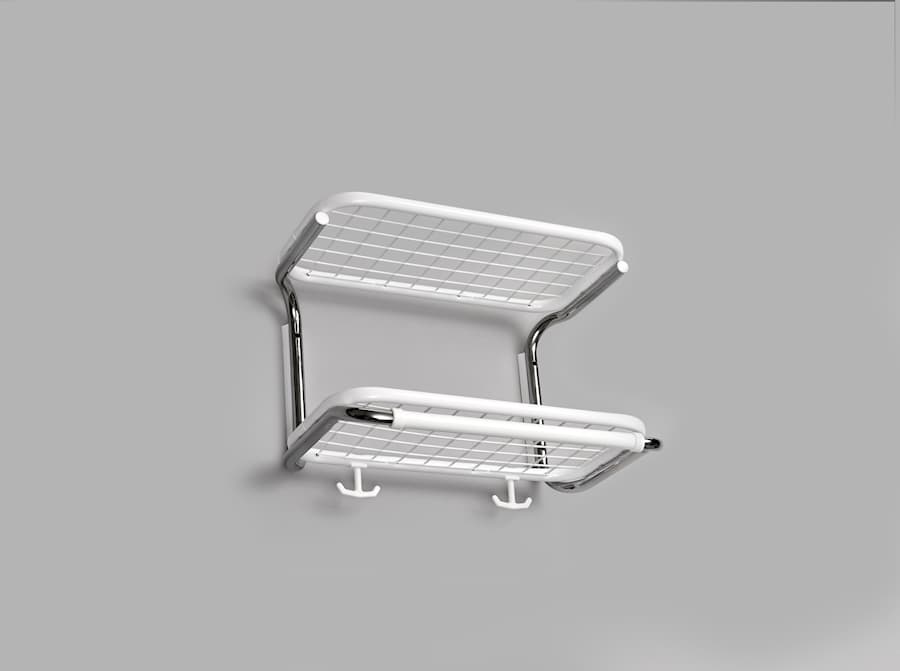 Classic hat rack white-chrome 1