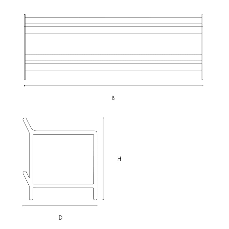 Tamburin Shoe Shelf 60cm, Black/ Oak - Essem Design @ RoyalDesign